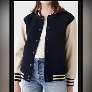 Faherty Brand Women’s Varsity Jacket wool blend new